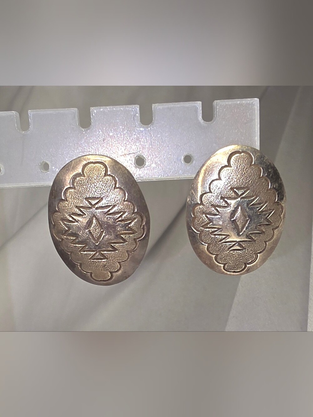 Vintage Southwestern-style Sterling Silver Earrings